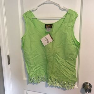 Bob Mackie Wearable Art Tank Top NWT XL